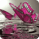 Pink Butterflies On Water Live