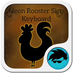 Neon Rooster Sign Keyboard