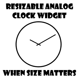 Resizable Analog Clock Widget
