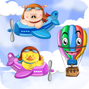 飞机拼图幼儿 游戏为幼儿