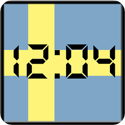 Flag LCD Clock Widget Sw...