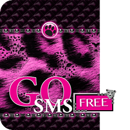 GOSMS THEME Leopard Pearl Pink