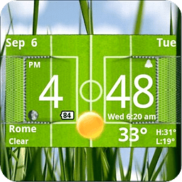 Football Digital Weather Clock