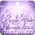 Purple Winter Wonderland Clock