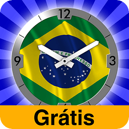 Brazil Flag Analog Clock