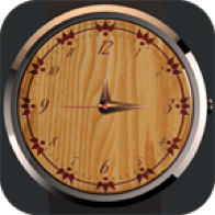 Analog Wood Watch Displa...