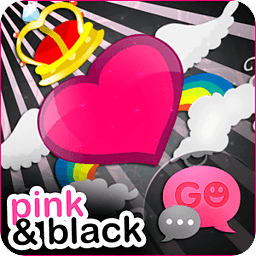 GO SMS Pro Pink&Black Theme
