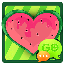 GO SMS Watermelon Heart Theme