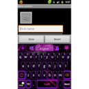 GO Keyboard Purple Flame theme