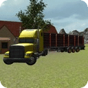 3D原木运输卡车