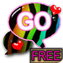 Rainbow Zebra Theme GO SMS PRO