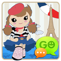 GO SMS Pro Sweet Paris Theme