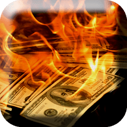 Dollars in Fire Live Wallpaper