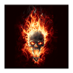Burning Skull Live Wallpaper