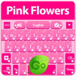 GO Keyboard Pink Flowers Theme