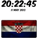 Croatia Digital Clock