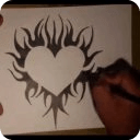 How To Draw Heart Tattoo