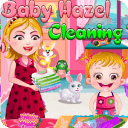 Baby Hazel and Mom Clean House