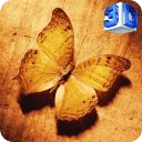 Golden Butterflies 3D Live Wal