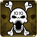 Skull Clock Live Wallpaper