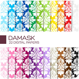 Flower Damask Wallpapers