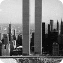 twin towers black and white