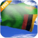 3D Zambia Flag Live Wallpaper