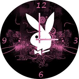 Black Playboy Clock Widget