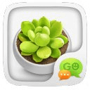 GO SMS GREEN PLANTS THEME