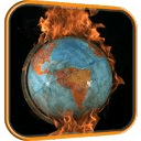 Flaming Globe Live Wallpaper