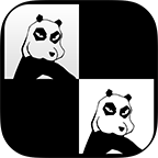 Black &amp; White Tile Ninja Panda