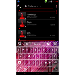 GO Keyboard Pink Cherry theme