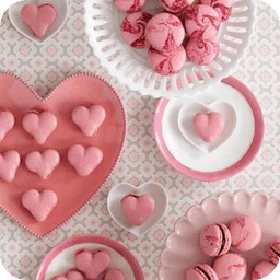 heart macarons