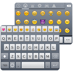 Simple Blue Emoji Keyboard