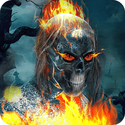 Ghost Rider Skull Fire LWP