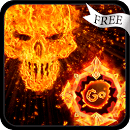 GO Keyboard Fire Skull Theme