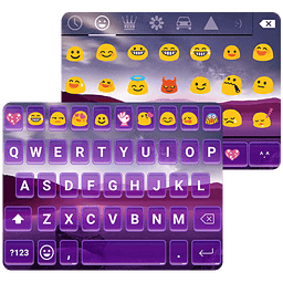Purple Lake Emoji Keyboard