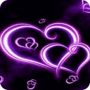 Purple_Hearts Live Wallpaper