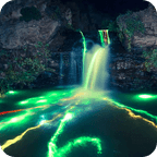 Neon Waterfall Live Wallpaper