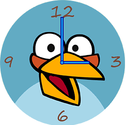 Angry Birds Blue Clock
