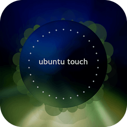 Blue Ubuntu Clock Widget