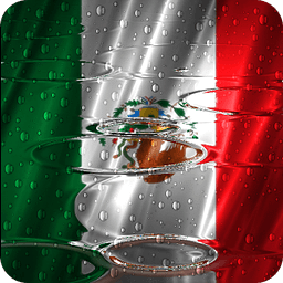 Mexico Flag Raindrop