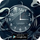 Black clock live wallpaper HD