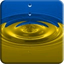 Ukraine flag water effect LWP