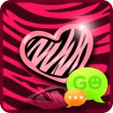 GO SMS Pink Zebra Theme