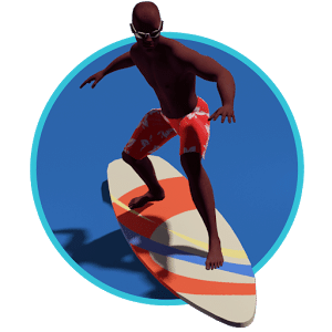 African Wave Surfer