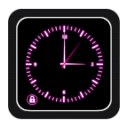 Pink Clock Screen Lock