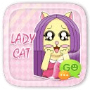 GO SMS PRO LADY CAT STICKER