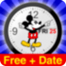 Mickey Mouse Analog Clock with Date