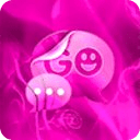 GO SMS Theme Pink Fire